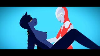 Goddesszilla vs Ultraman (stick nodes animation)