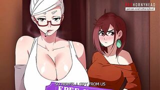Stepbrother fucking stepmother and stepsister when father is working.