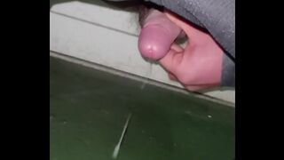 Bending over and masturbating