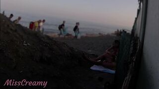FLASHING my COCK in front of my STEPDAUGHTER in a PUBLIC BEACH and she HELPS me CUMSHOT in front of everyone #2 - REAL SEX RISKY